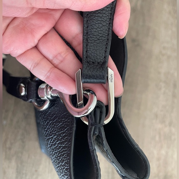 MCM logo bag. Grey logo on sides. Detachable long strap included. Gently worn. - Picture 5 of 9